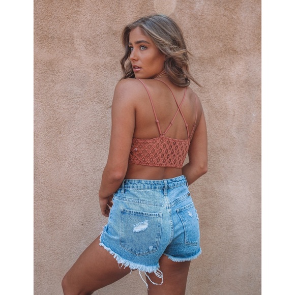 Liz Lacey Bralette - Brick - Picture 6 of 7